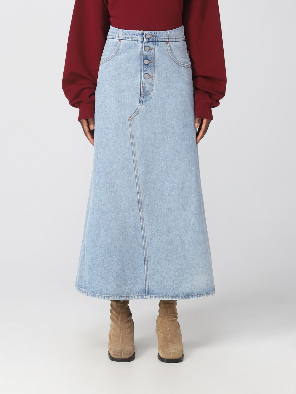 MM6 Maison Margiela Skirt MM6 MAISON MARGIELA Woman colour Denim