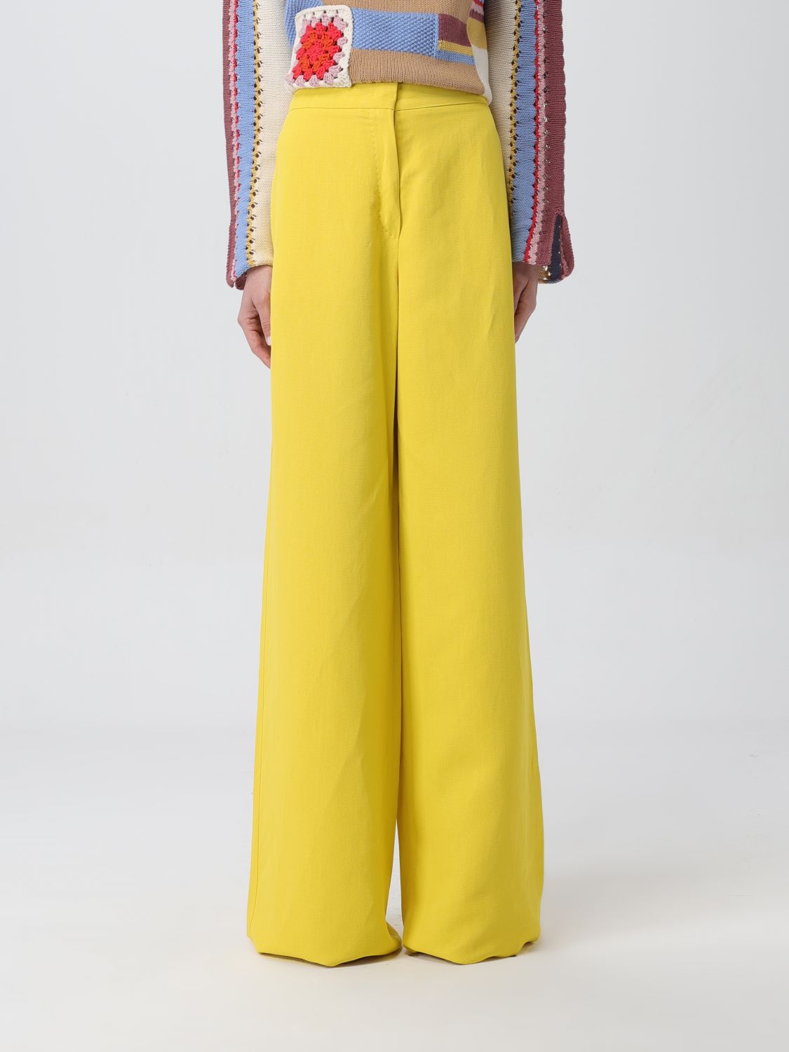 Max Mara Trousers MAX MARA Woman colour Yellow