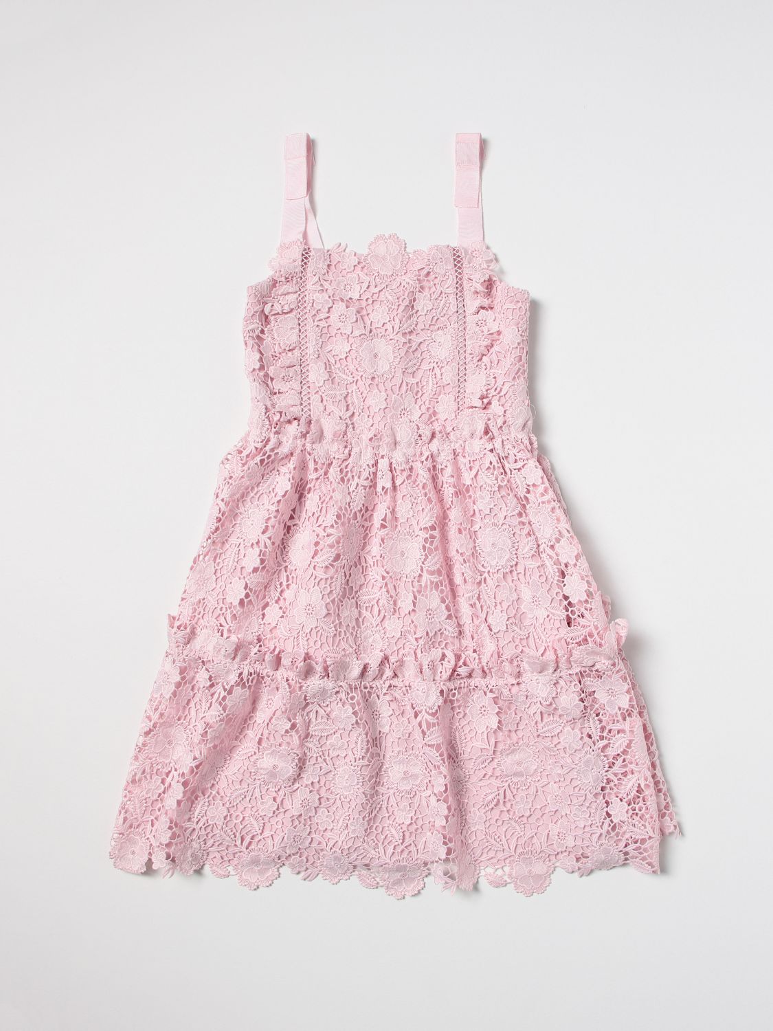 Self-Portrait Dress SELF-PORTRAIT Kids colour Pink