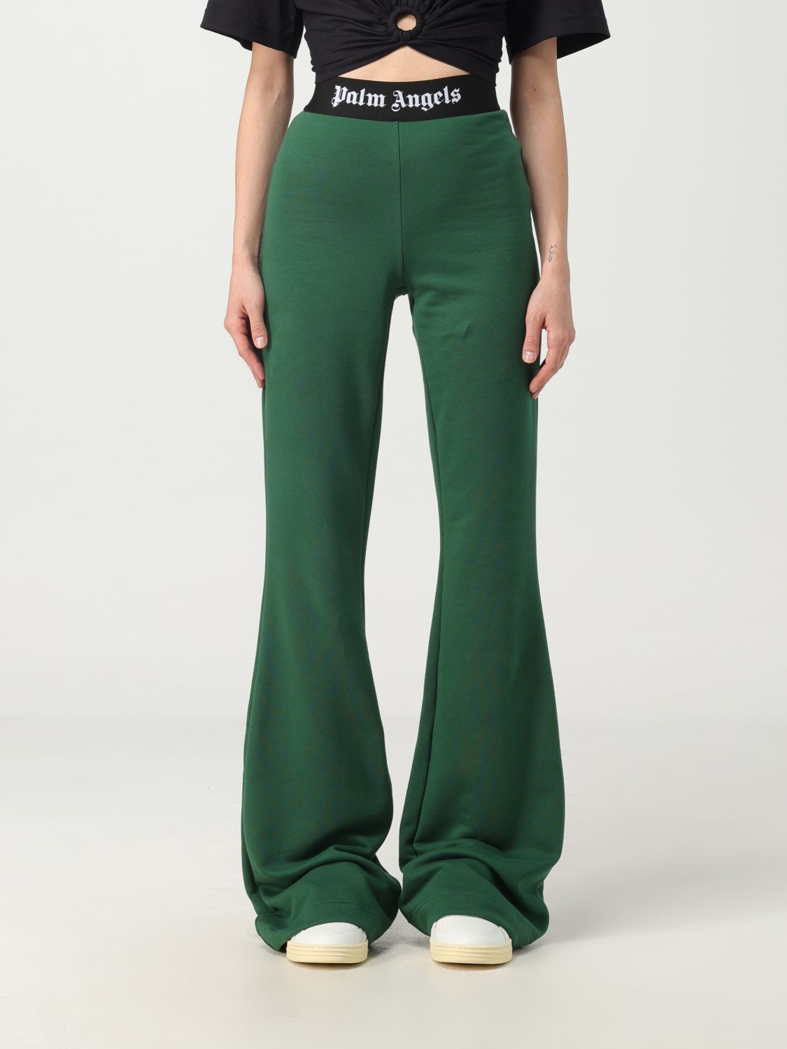 PALM ANGELS Trousers PALM ANGELS Woman colour Green