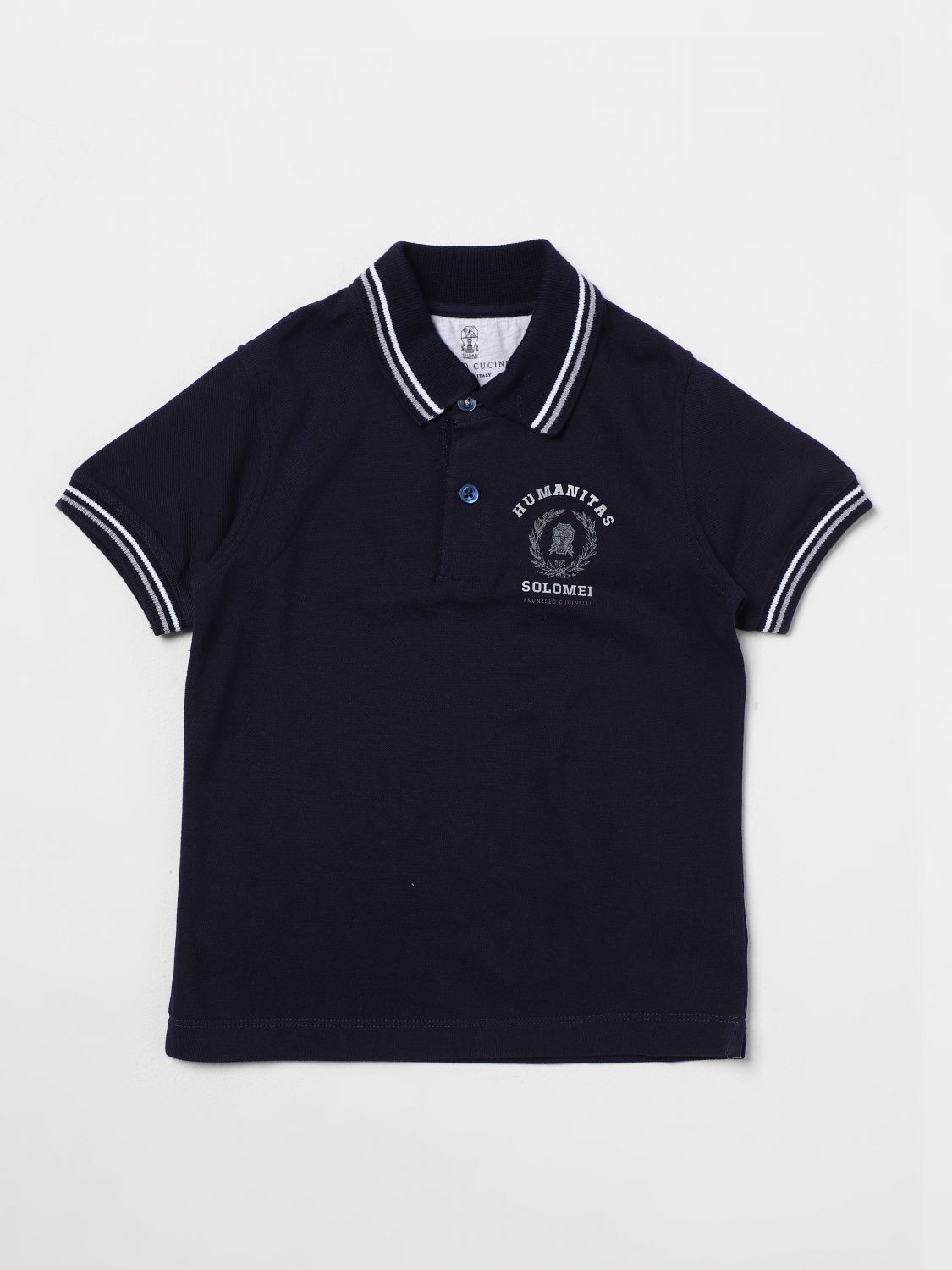 Brunello Cucinelli Polo Shirt BRUNELLO CUCINELLI Kids colour Blue