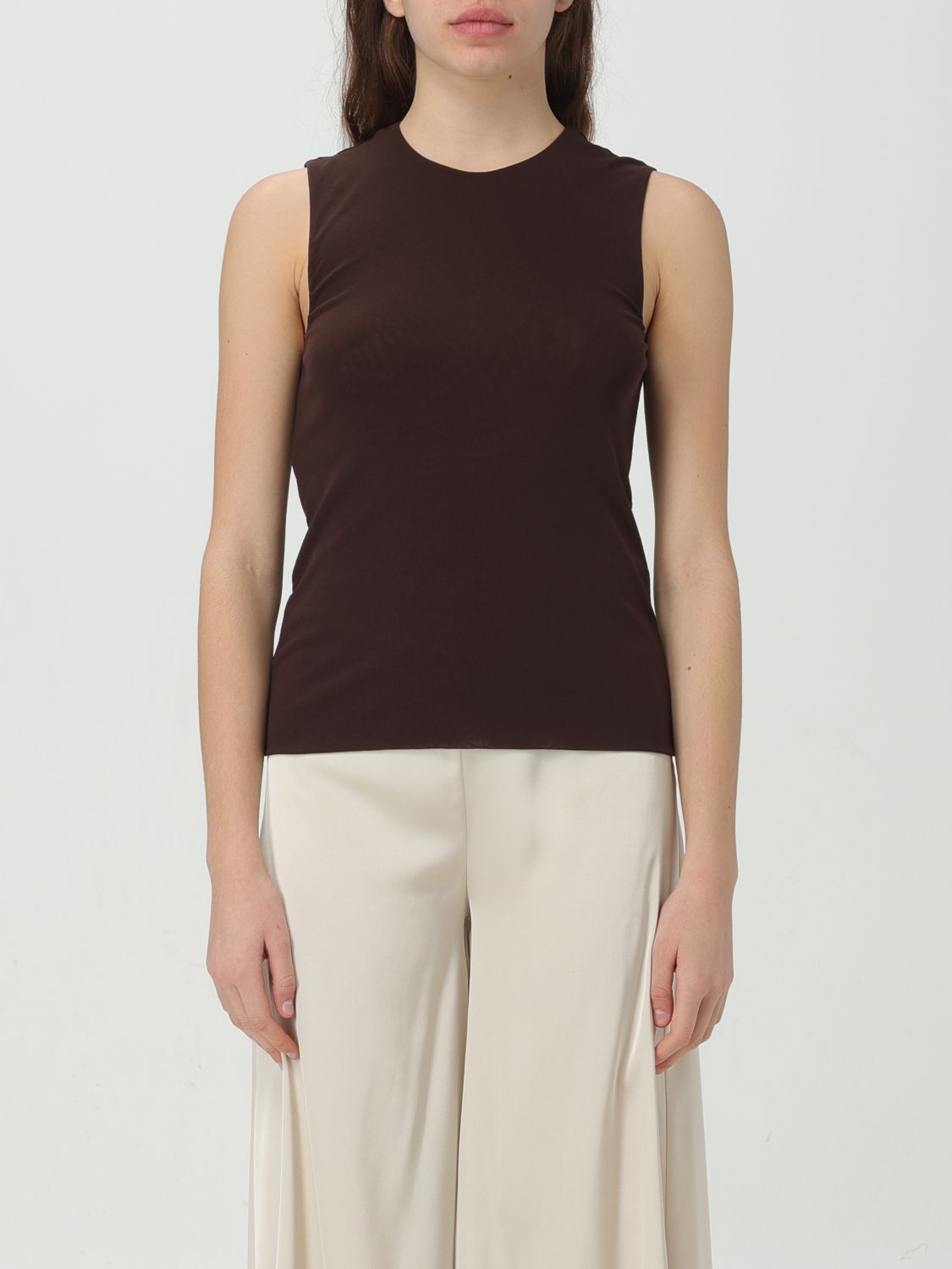 Philosophy Di Lorenzo Serafini Top PHILOSOPHY DI LORENZO SERAFINI Woman colour Brown