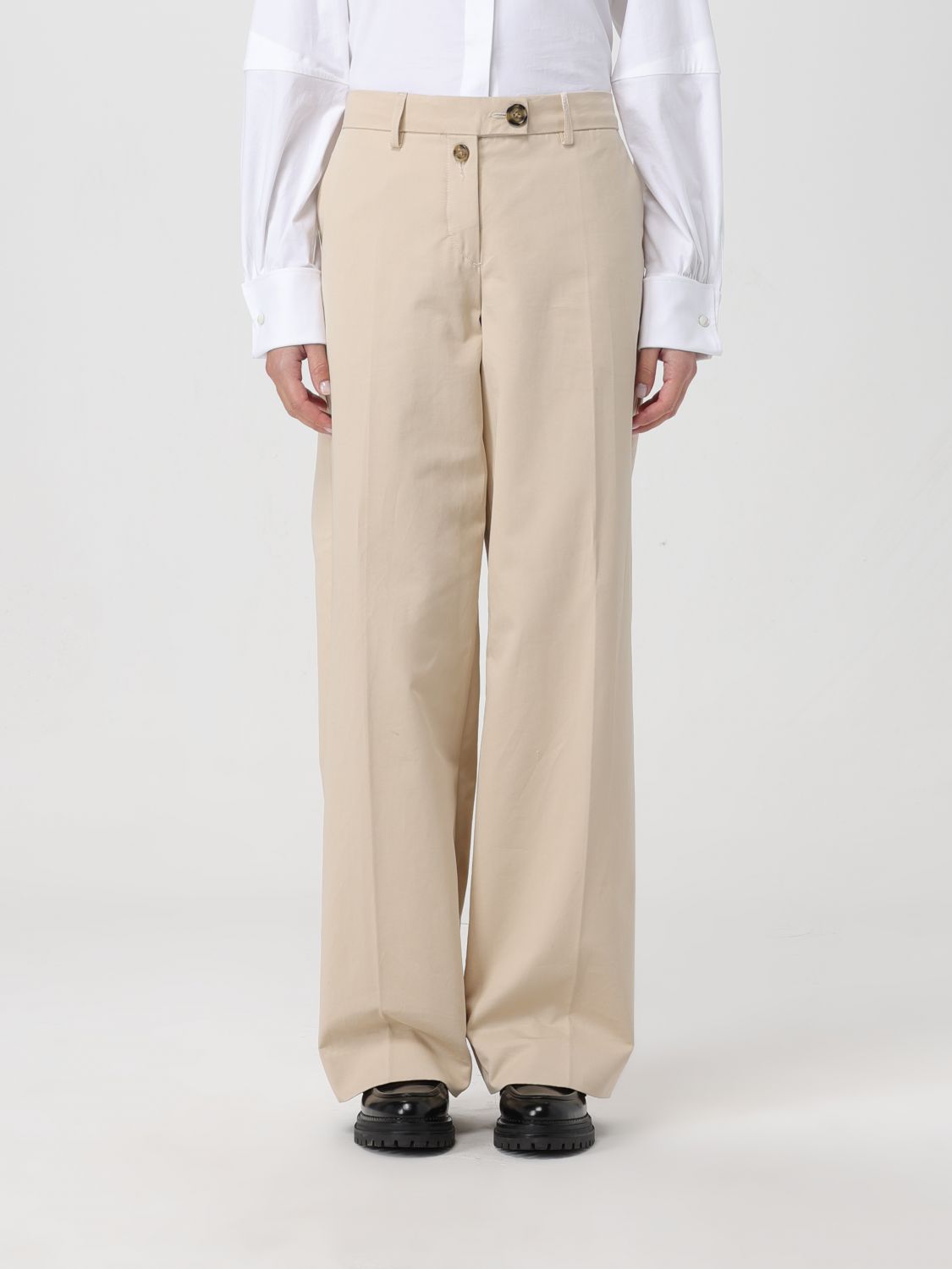 Tommy Hilfiger Trousers TOMMY HILFIGER Woman colour Yellow Cream