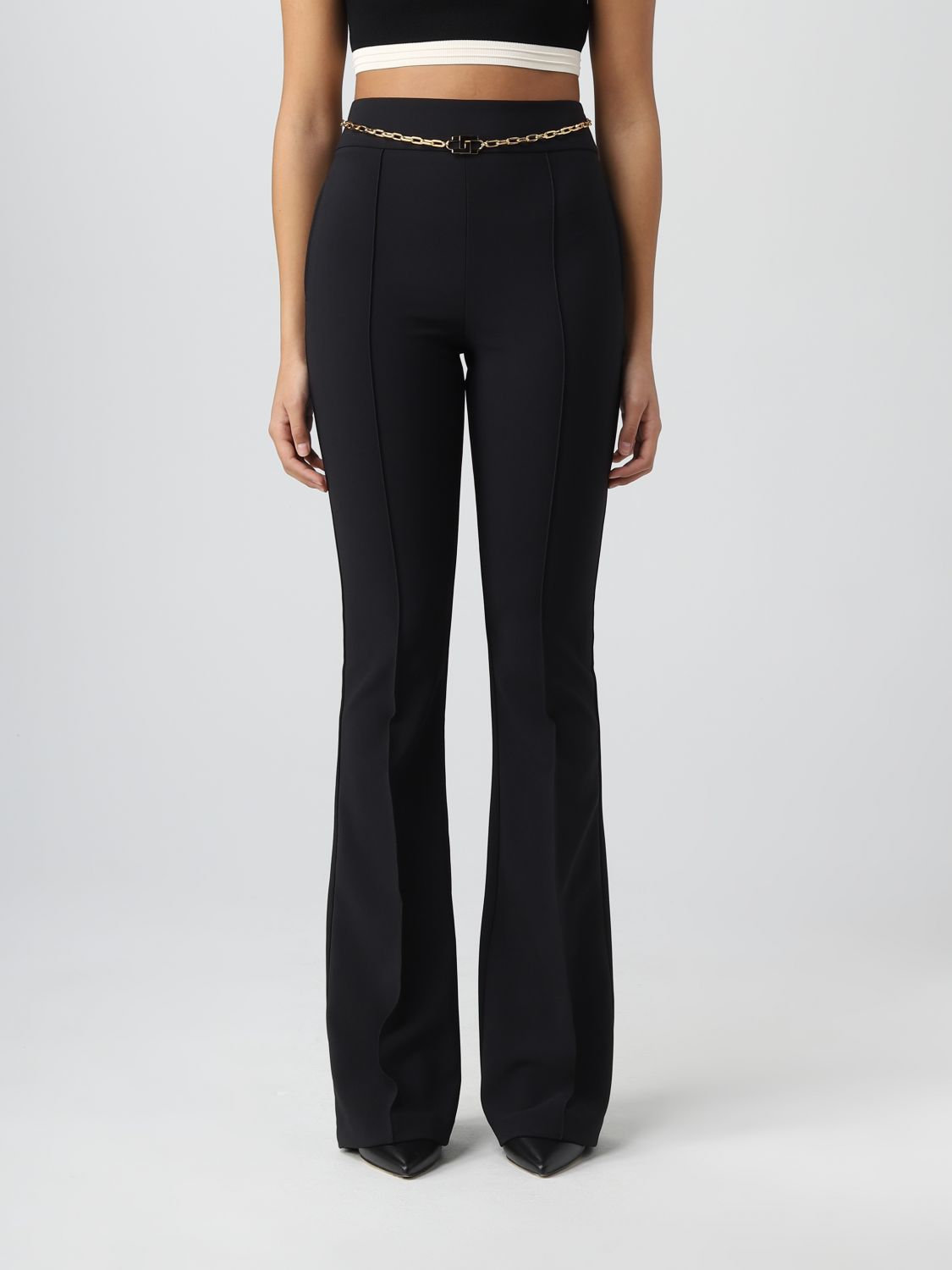 Elisabetta Franchi Trousers ELISABETTA FRANCHI Woman colour Black