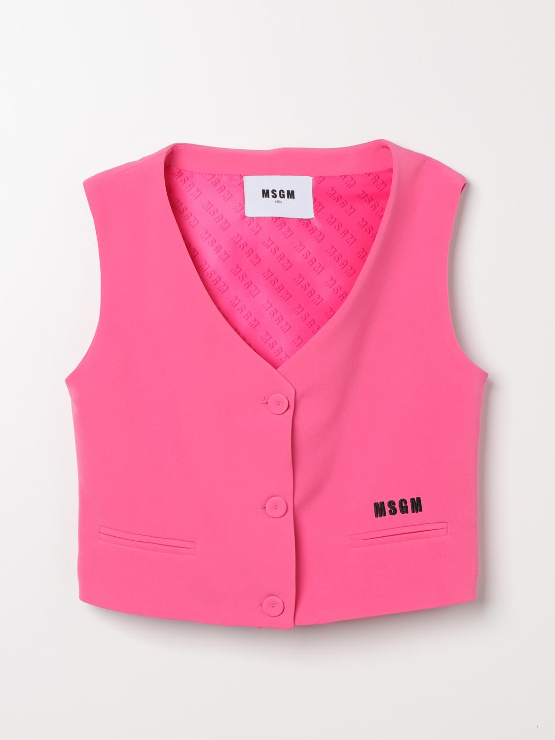 Msgm Kids Waistcoat MSGM KIDS Kids colour Fuchsia