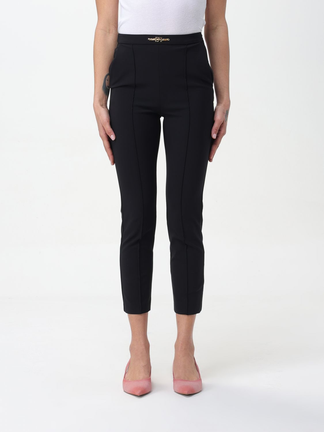 Elisabetta Franchi Trousers ELISABETTA FRANCHI Woman colour Black