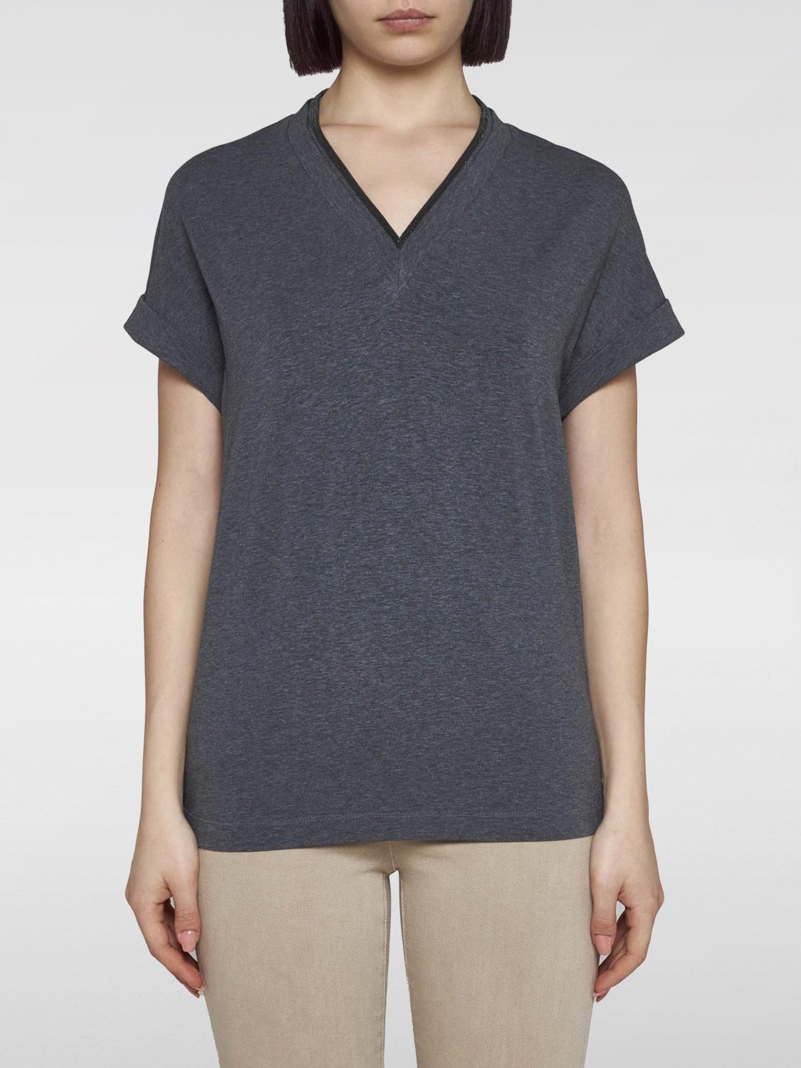 Brunello Cucinelli T-Shirt BRUNELLO CUCINELLI Woman color Grey