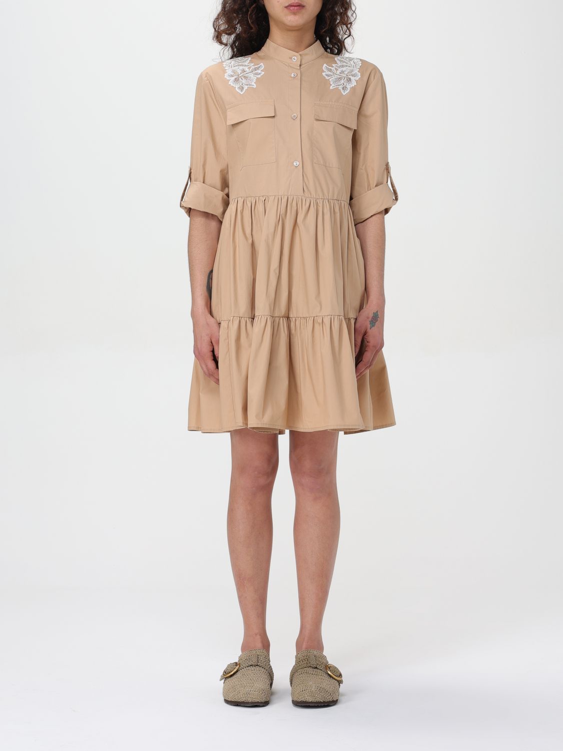 Ermanno Firenze Dress ERMANNO FIRENZE Woman color Beige