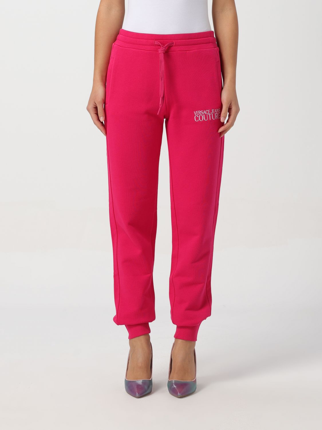 Versace Jeans Couture Trousers VERSACE JEANS COUTURE Woman colour Pink