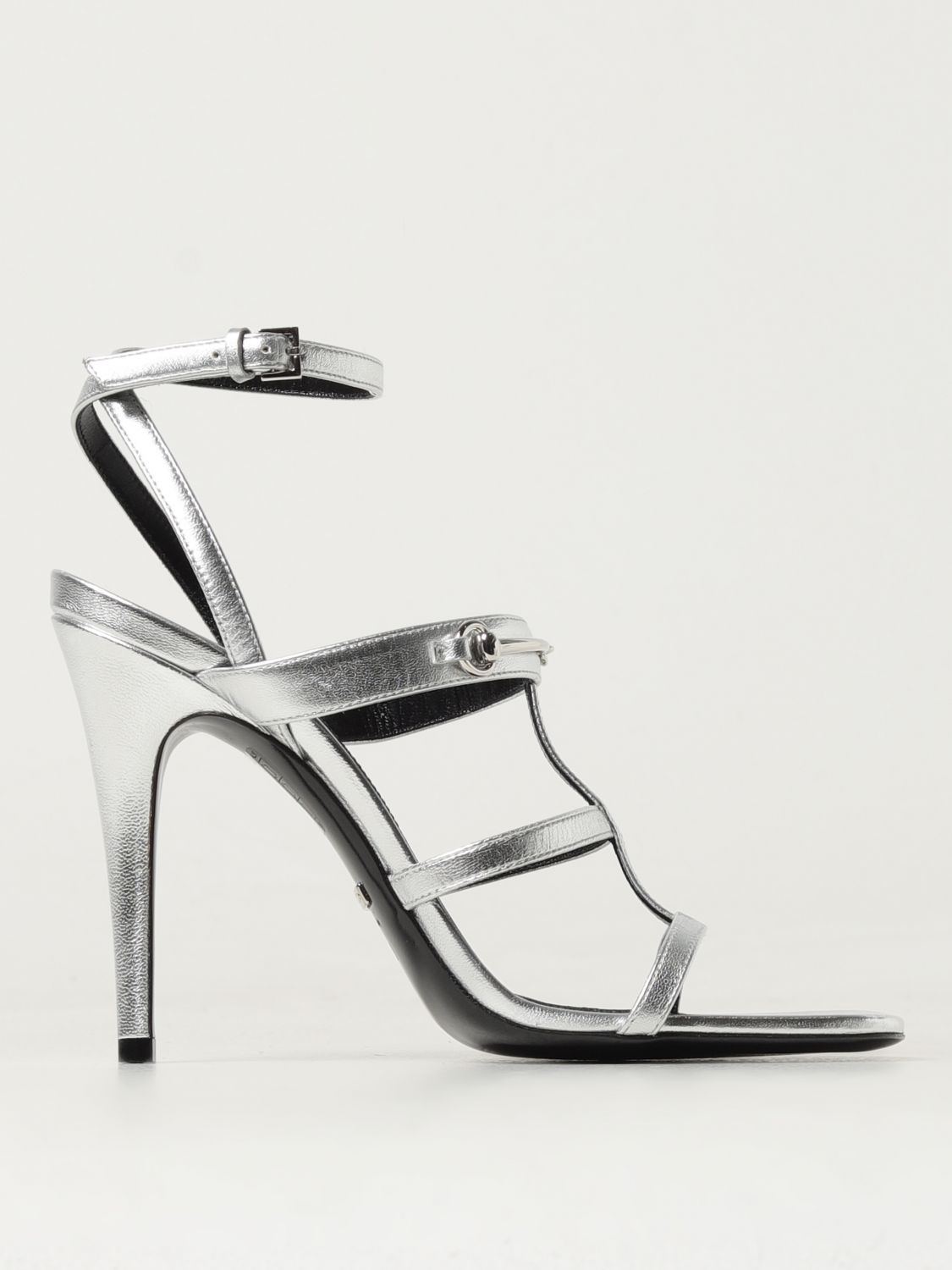 Gucci Heeled Sandals GUCCI Woman color Silver
