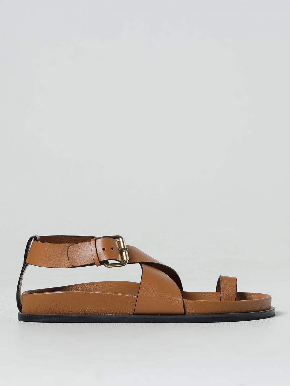 A.Emery Flat Sandals A.EMERY Woman colour Brown