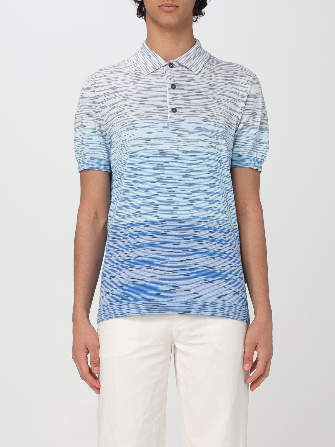 Missoni Polo Shirt MISSONI Men colour Gnawed Blue