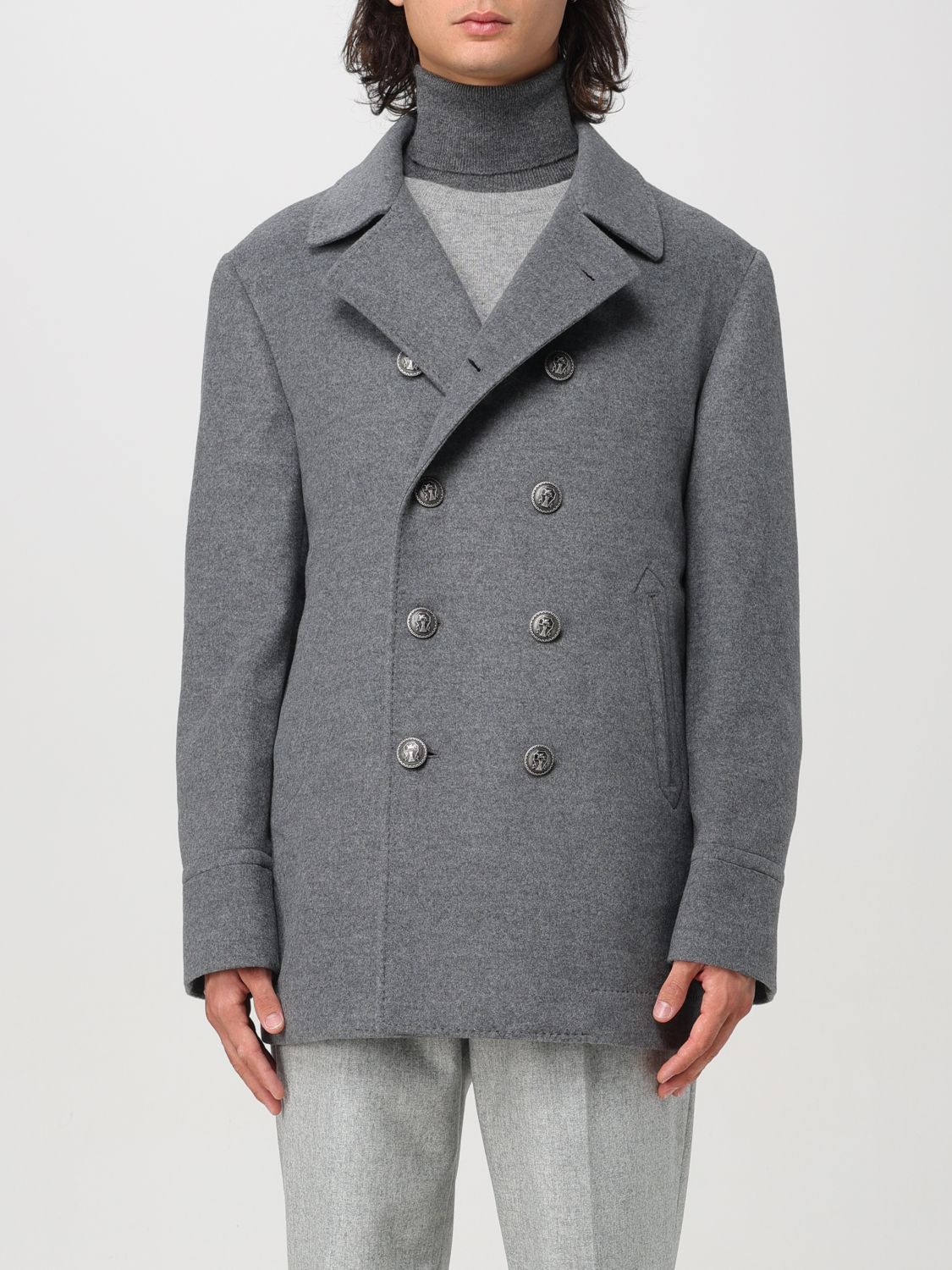 Brunello Cucinelli Trench Coat BRUNELLO CUCINELLI Men color Grey