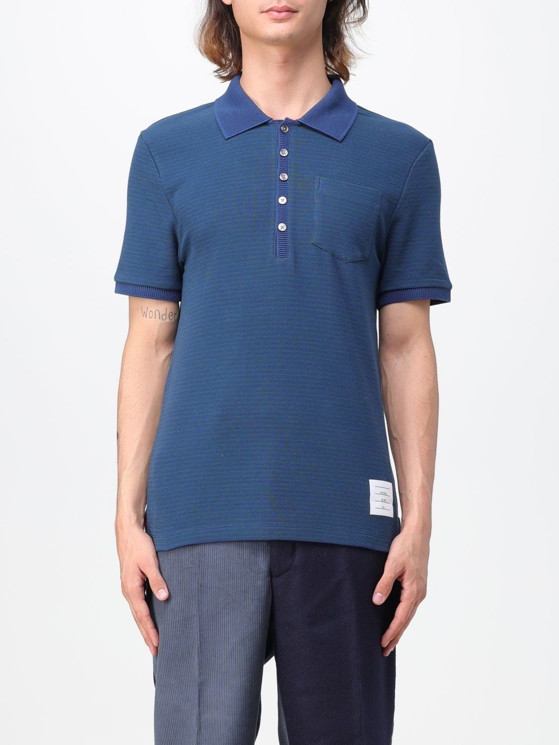 Thom Browne Polo Shirt THOM BROWNE Men colour Blue