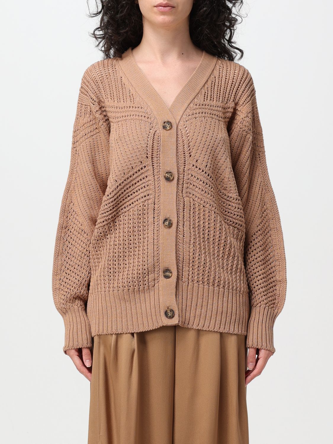 Alberta Ferretti Cardigan ALBERTA FERRETTI Woman color Camel