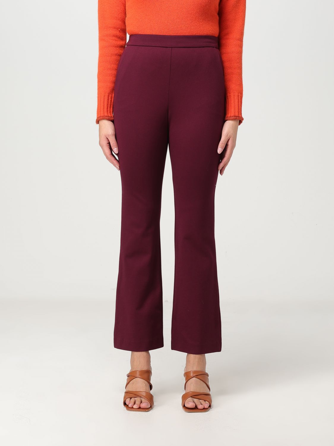 Maliparmi Trousers MALIPARMI Woman colour Red Purple