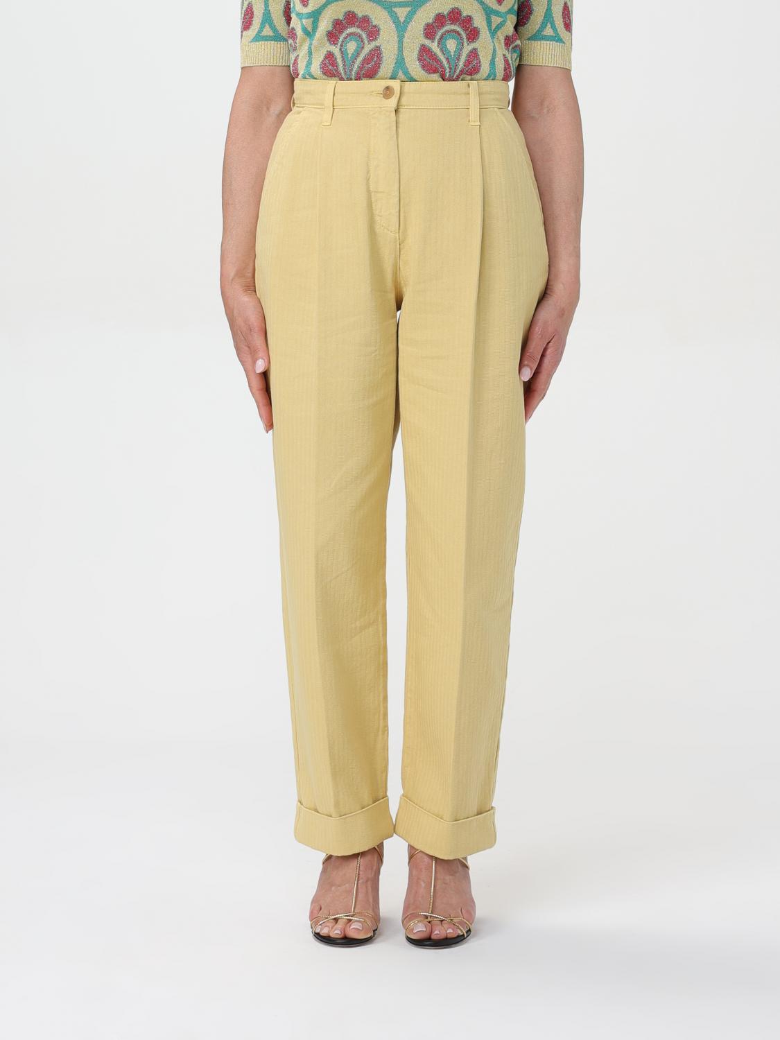 Etro Pants ETRO Woman color Yellow