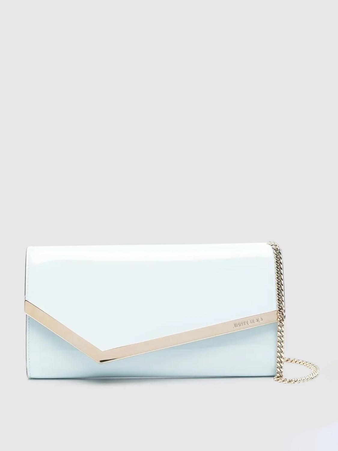 Jimmy Choo Jimmy Choo Emmie clutch in patent leather with shoulder strap