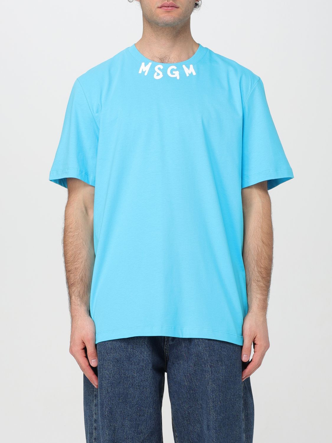 Msgm T-Shirt MSGM Men colour Blue