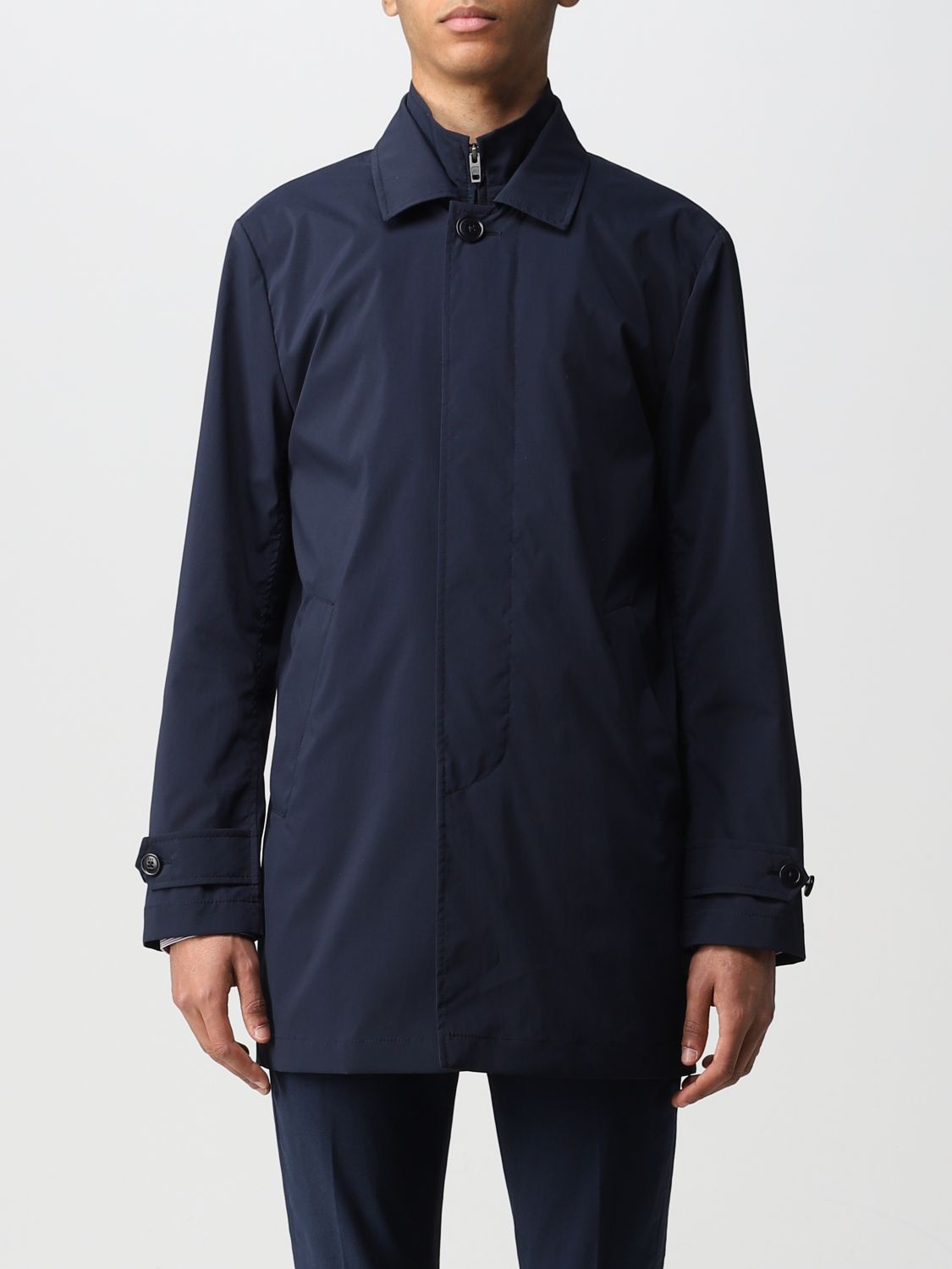 Fay Trench Coat FAY Men colour Blue