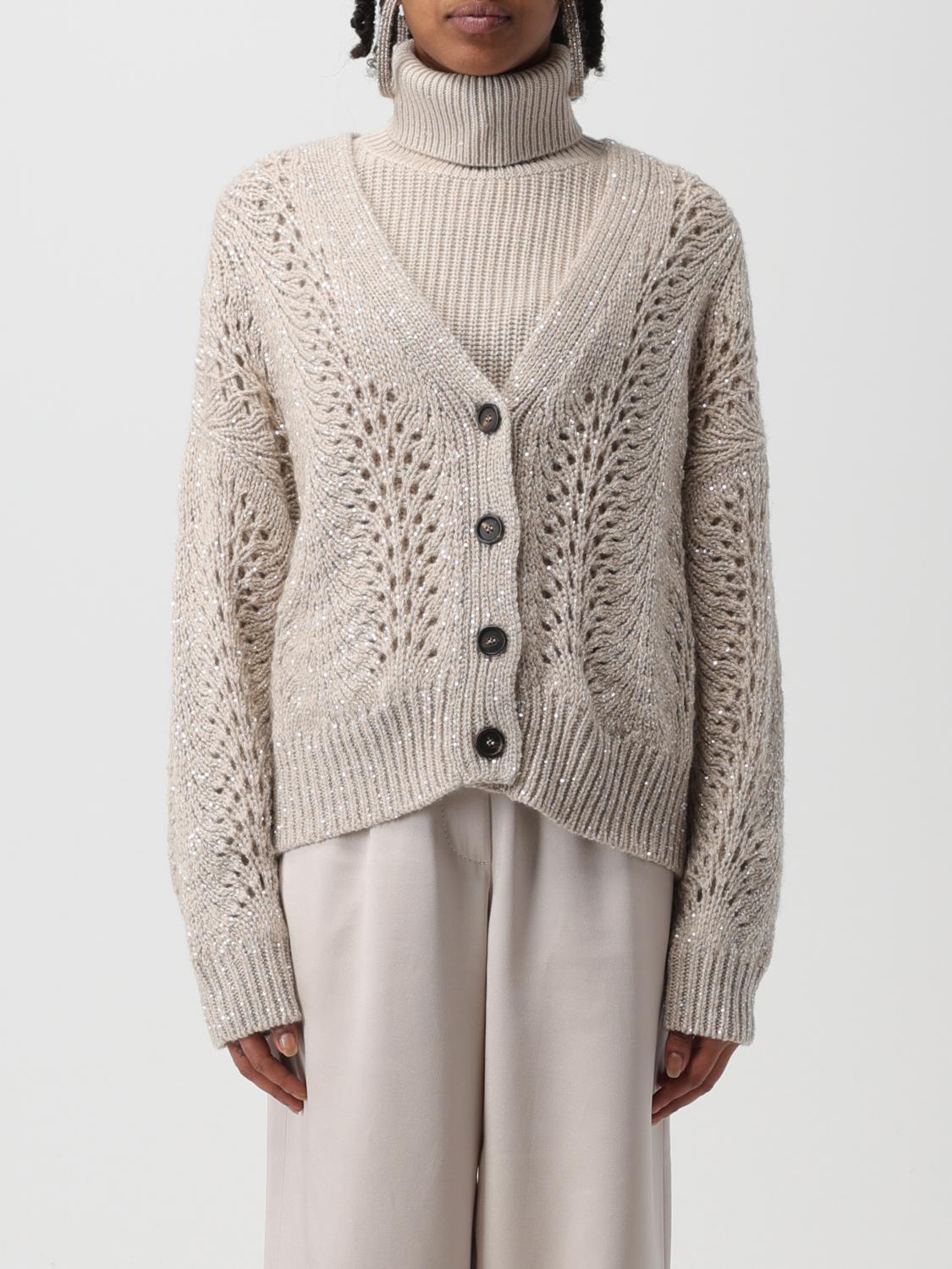 Brunello Cucinelli Cardigan BRUNELLO CUCINELLI Woman colour Dove Grey