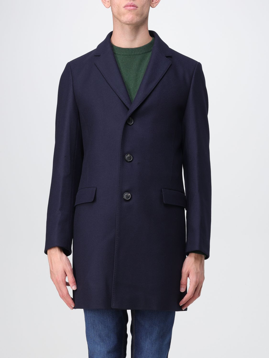 BOSS Coat BOSS Men colour Blue