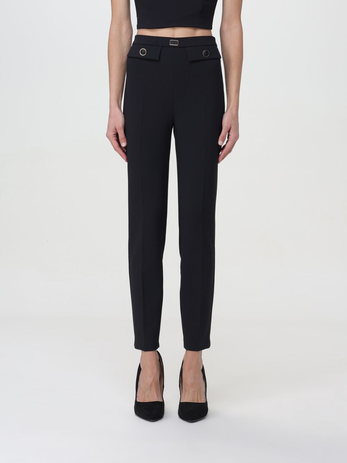 Elisabetta Franchi Trousers ELISABETTA FRANCHI Woman colour Black