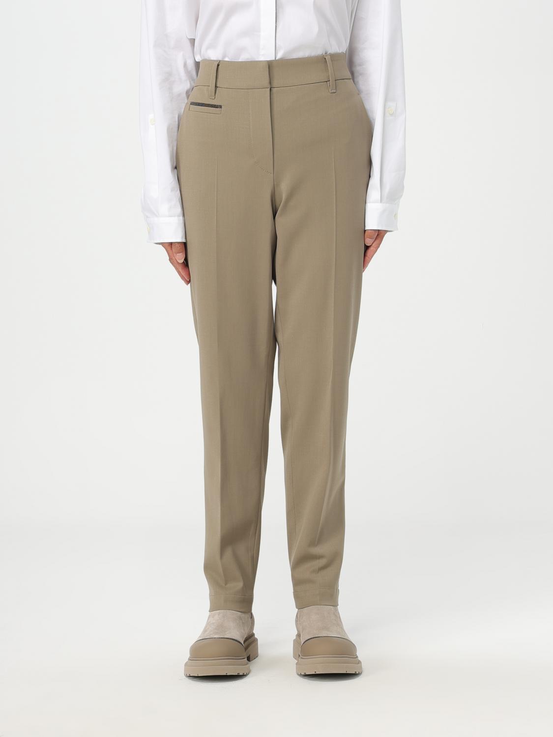 Brunello Cucinelli Trousers BRUNELLO CUCINELLI Woman colour Beige