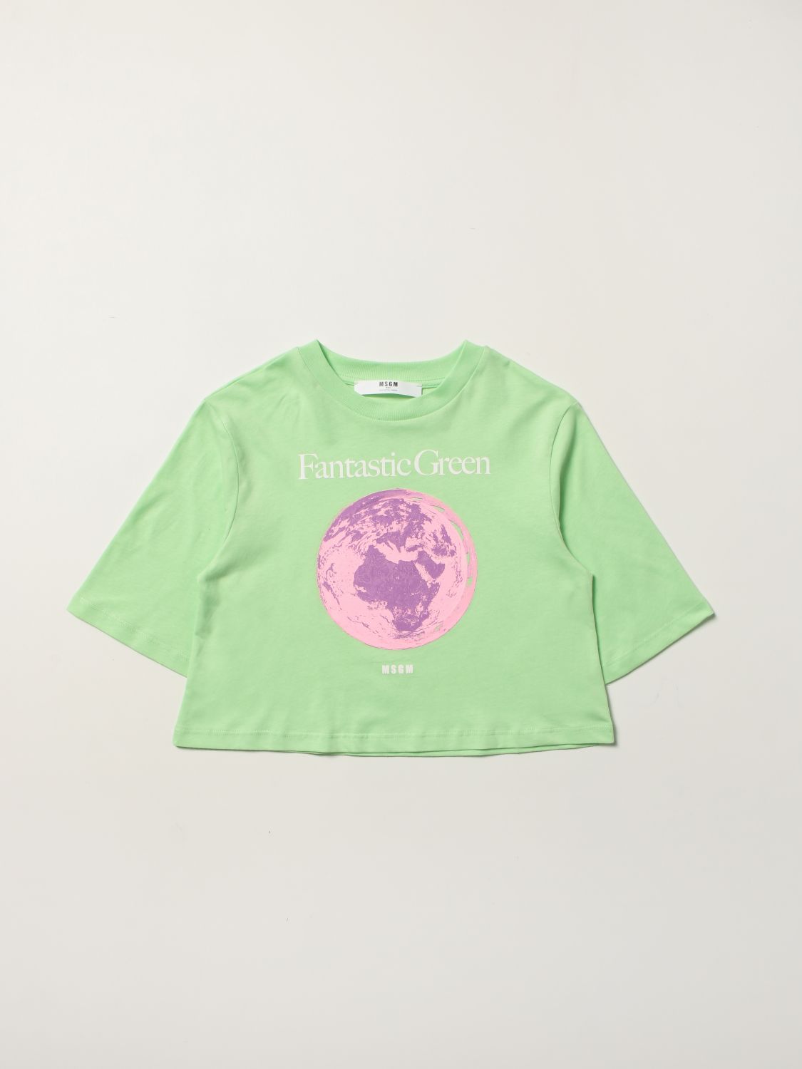 Msgm Kids Msgm Kids Fantastic Green T-shirt