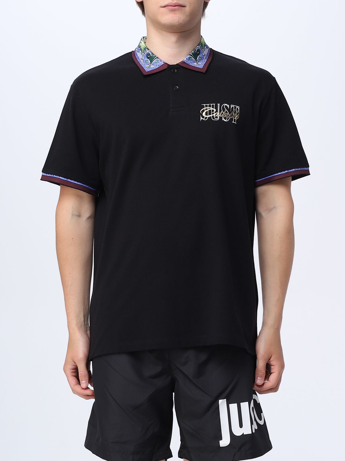 Just Cavalli Polo Shirt JUST CAVALLI Men colour Black