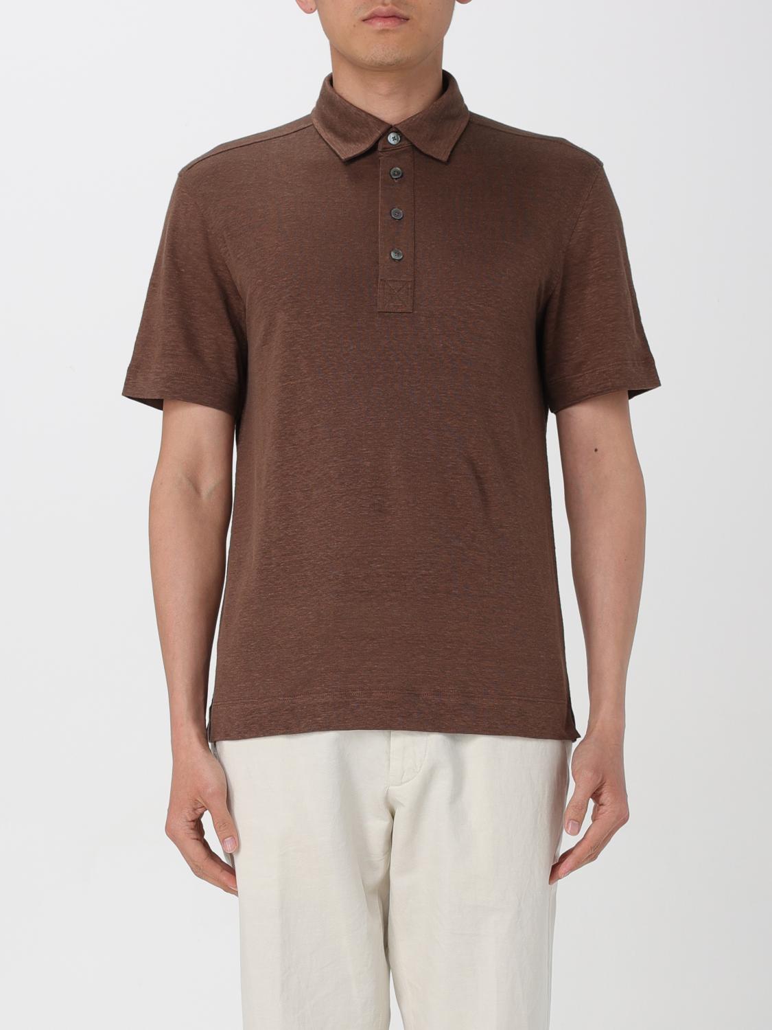 zegna Polo Shirt ZEGNA Men colour Brown