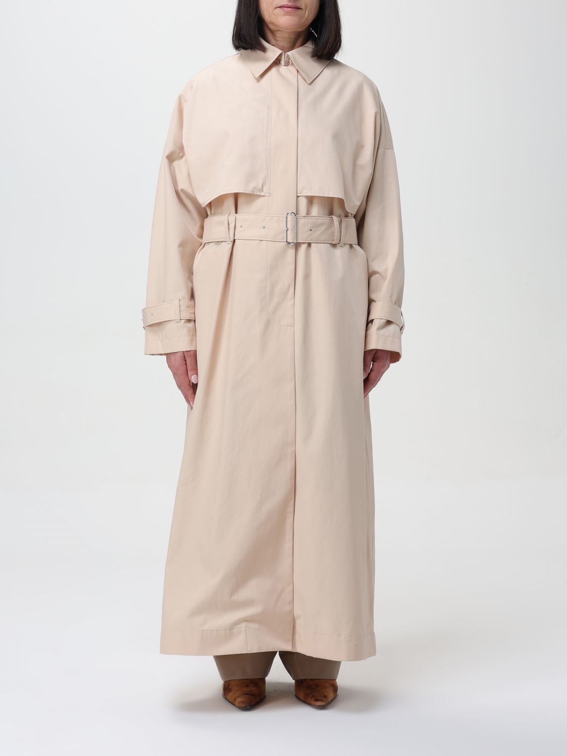 Calvin Klein Trench Coat CALVIN KLEIN Woman colour Yellow Cream