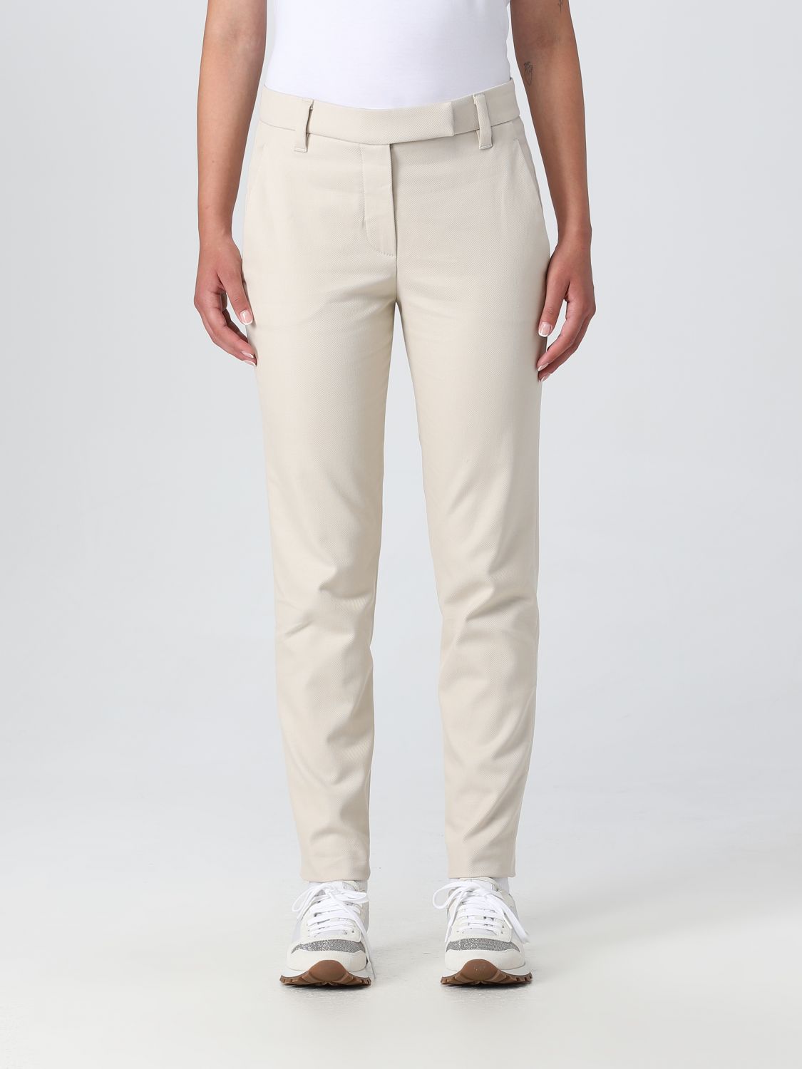 Brunello Cucinelli Trousers BRUNELLO CUCINELLI Woman colour Beige