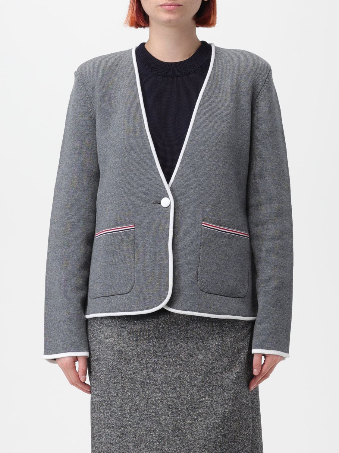 Thom Browne Jacket THOM BROWNE Woman colour Grey