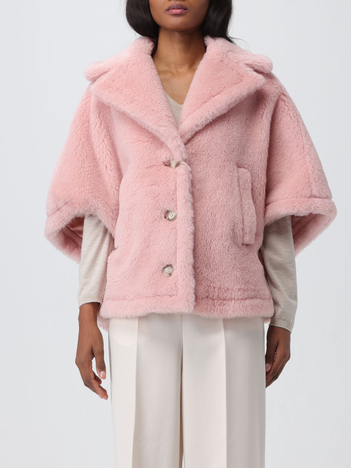 Max Mara Cloak MAX MARA Woman colour Pink