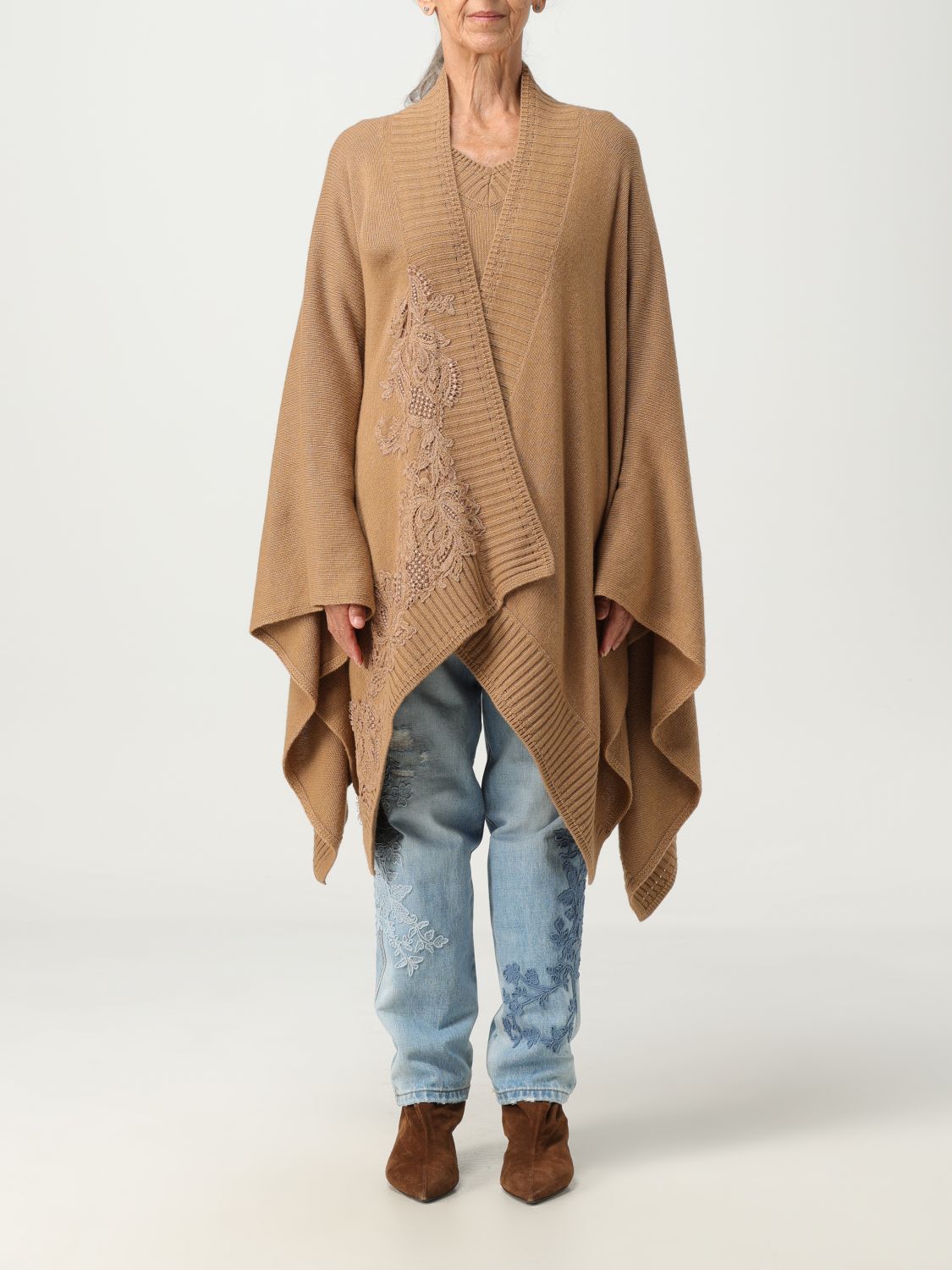 Ermanno Scervino Life Cloak ERMANNO SCERVINO LIFE Woman colour Camel