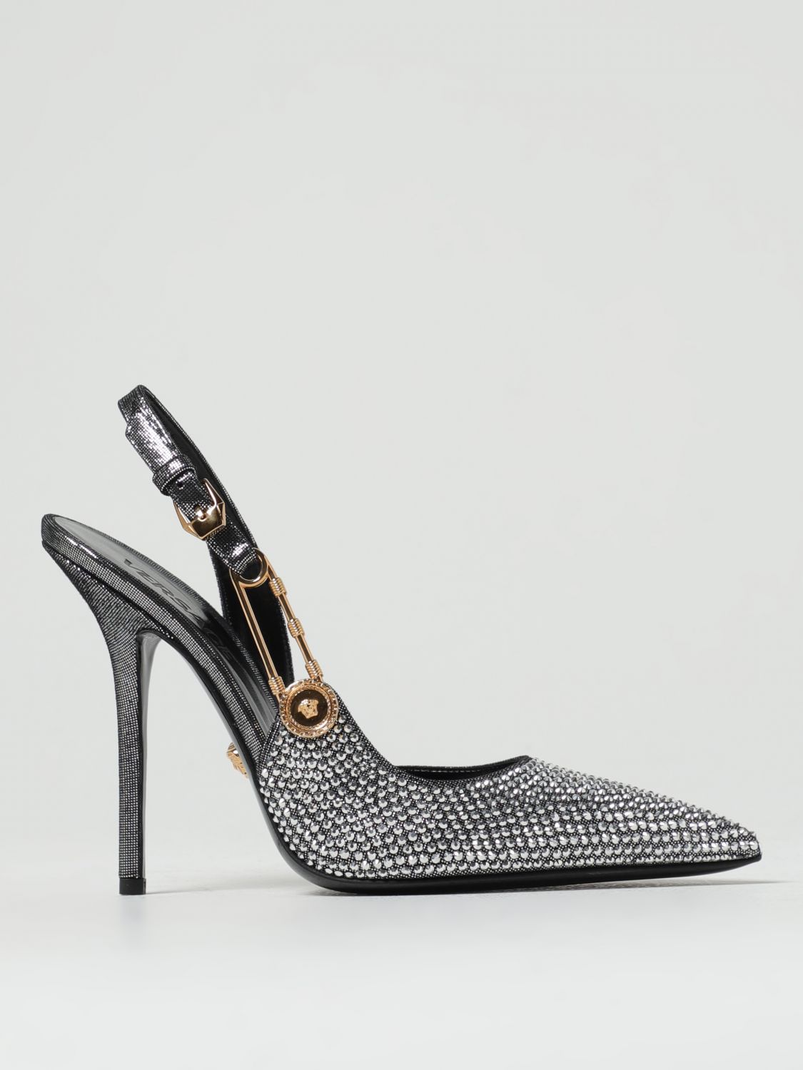 Versace Heeled Sandals VERSACE Woman colour Silver