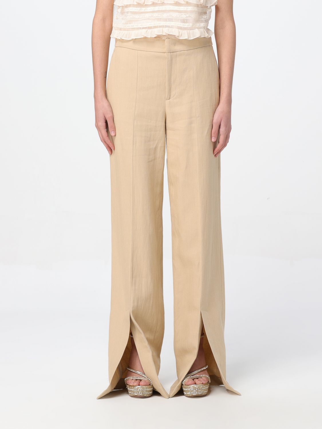 Twinset Trousers TWINSET Woman colour Milk