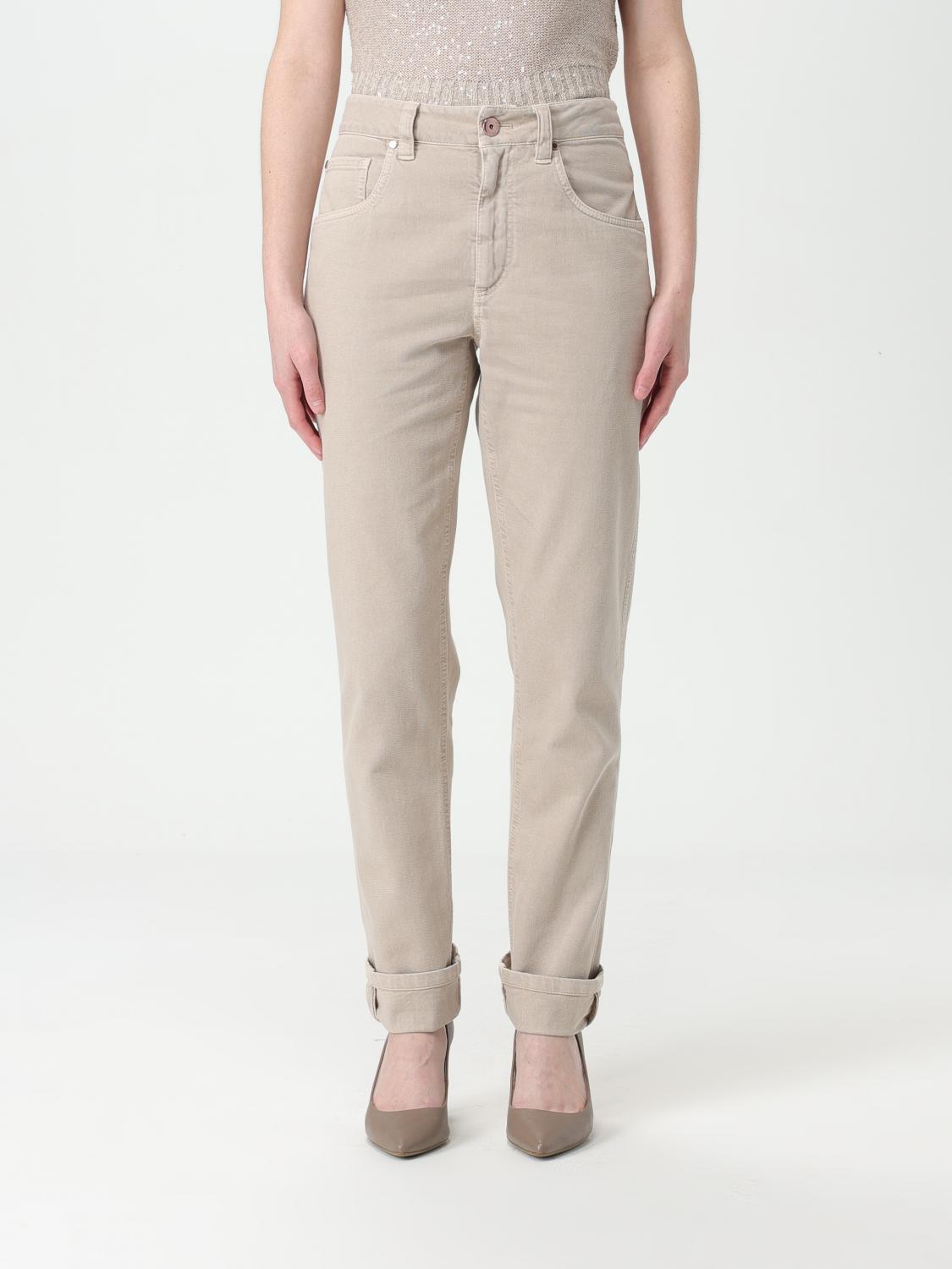 Brunello Cucinelli Pants BRUNELLO CUCINELLI Woman color Coffee