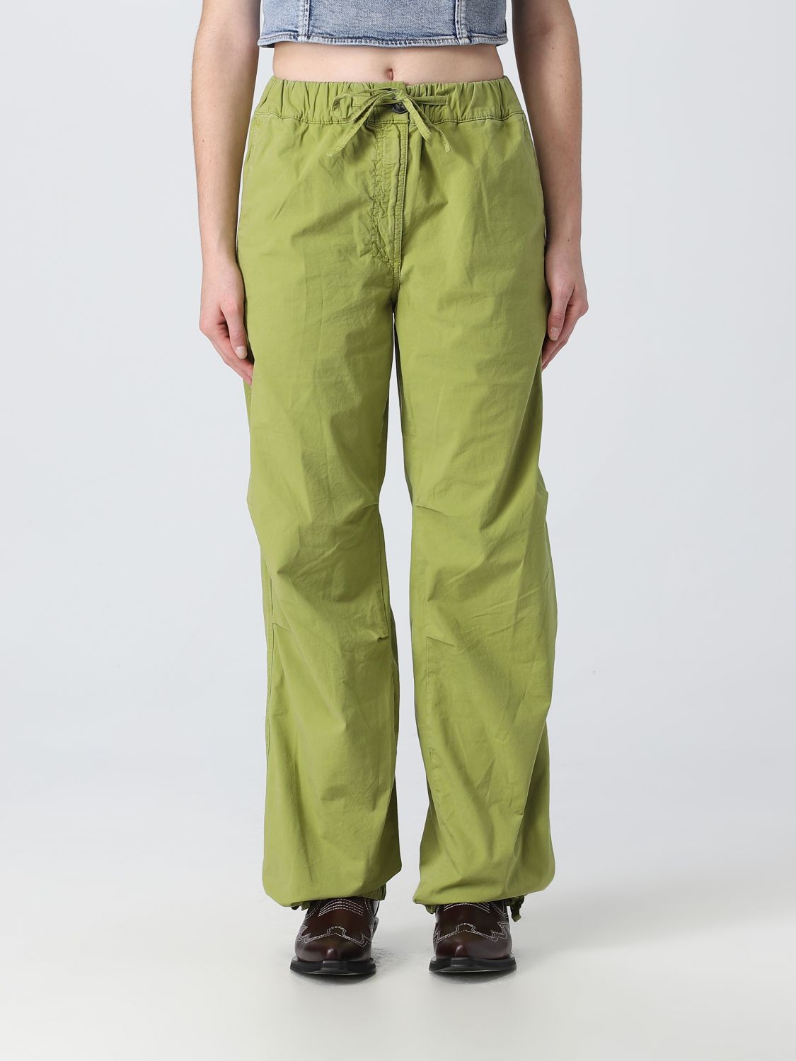 Ganni Trousers GANNI Woman colour Green