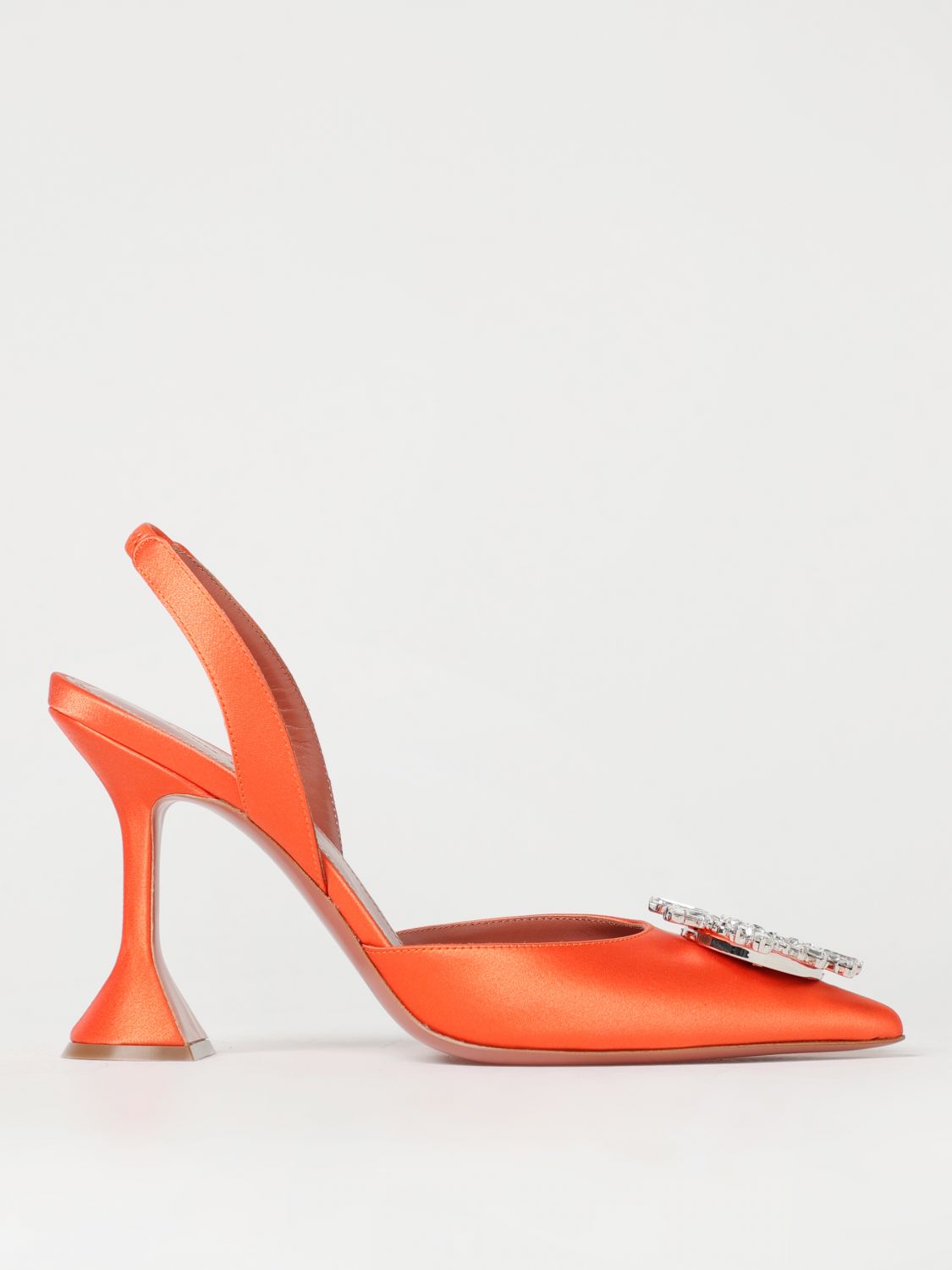 Amina Muaddi High Heel Shoes AMINA MUADDI Woman colour Orange