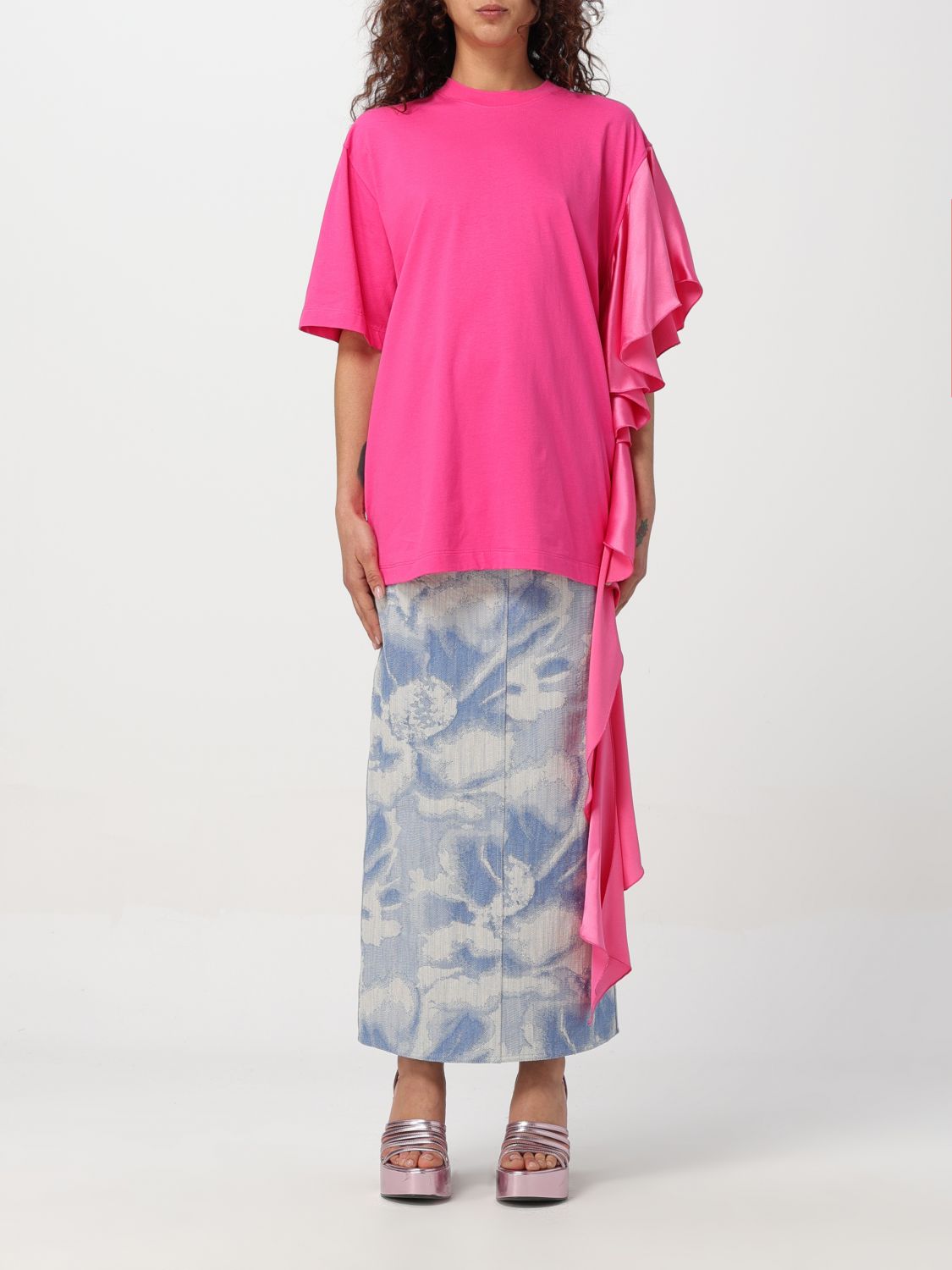 Msgm T-Shirt MSGM Woman colour Fuchsia