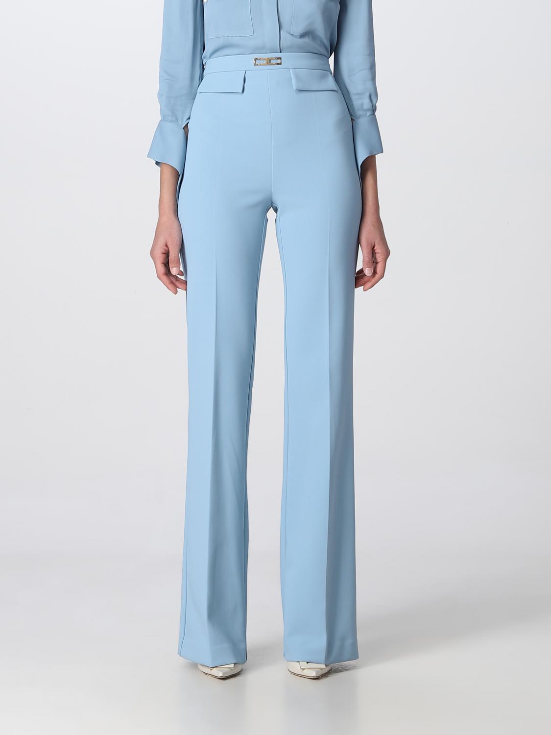 Elisabetta Franchi Trousers ELISABETTA FRANCHI Woman colour Gnawed Blue