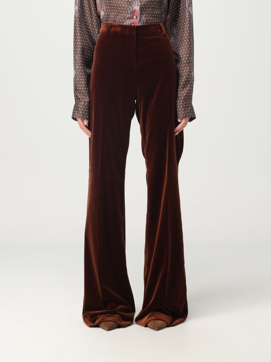 Etro Trousers ETRO Woman colour Brown