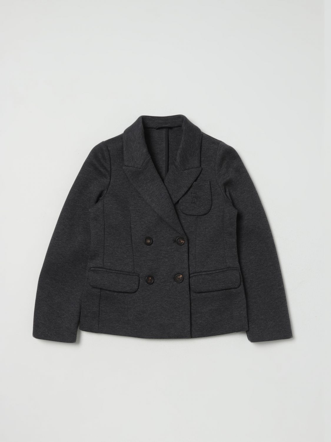 Brunello Cucinelli Blazer BRUNELLO CUCINELLI Kids colour Charcoal