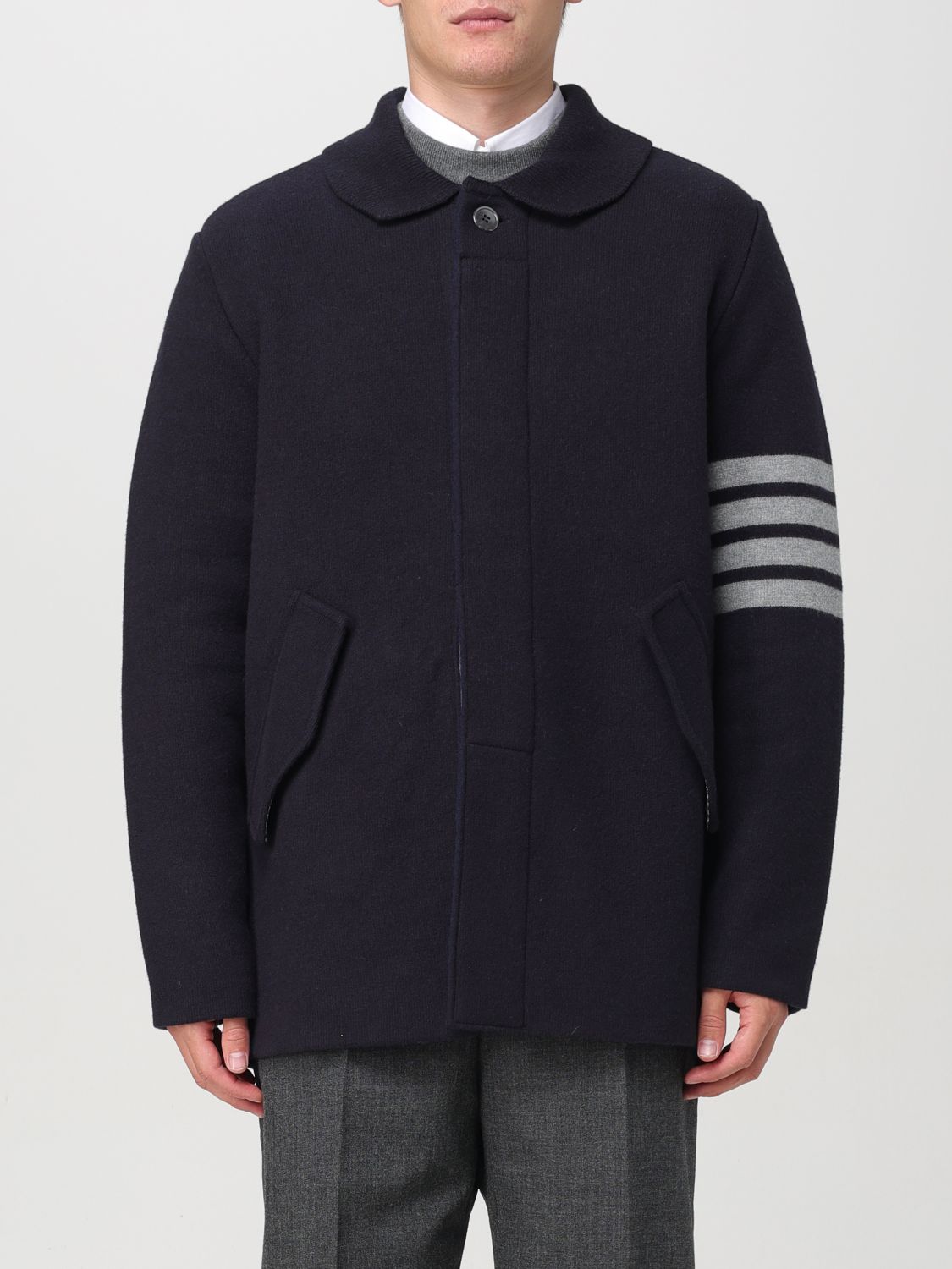 Thom Browne Coat THOM BROWNE Men color Blue