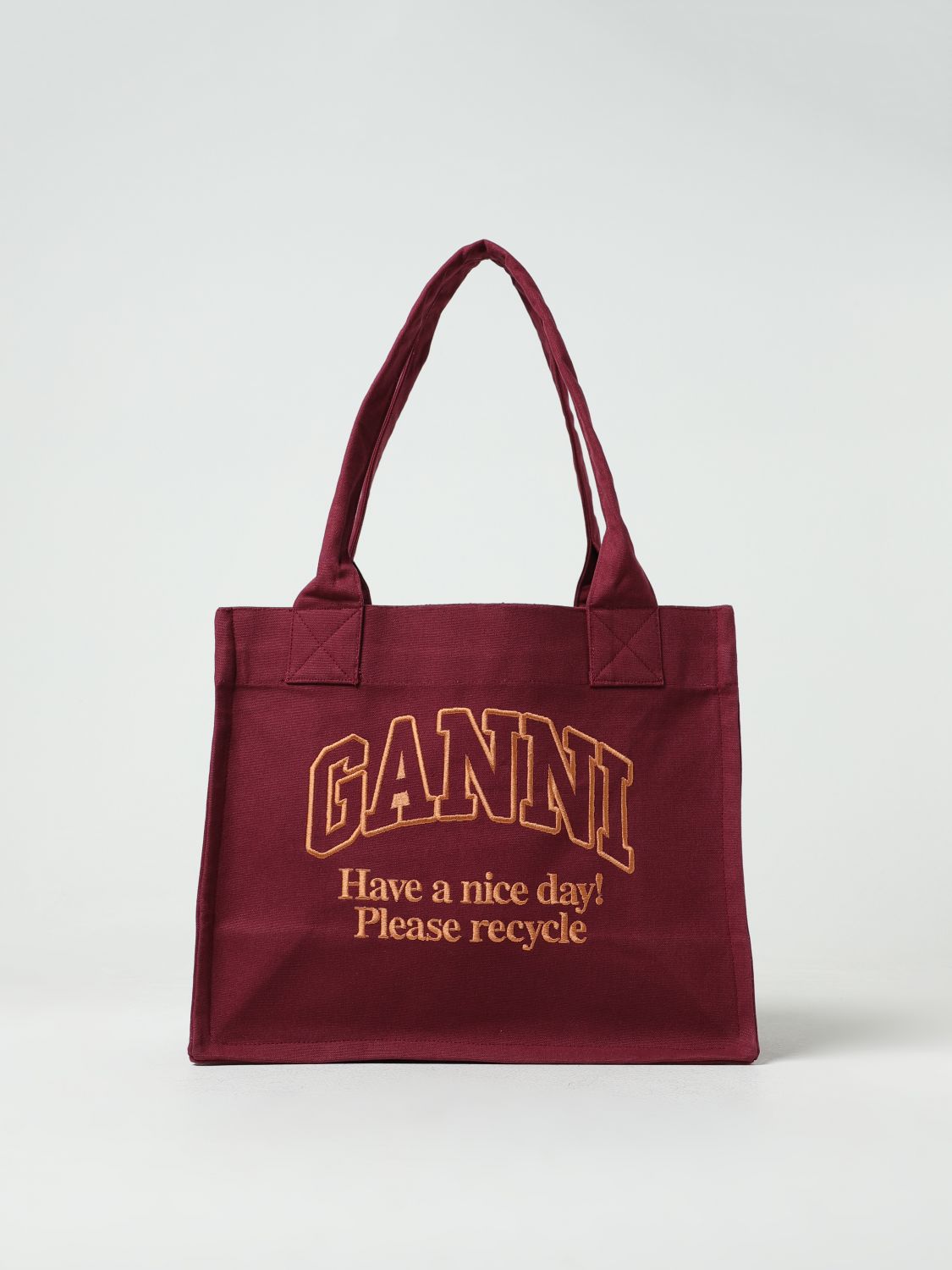 Ganni Tote Bags GANNI Woman colour Red