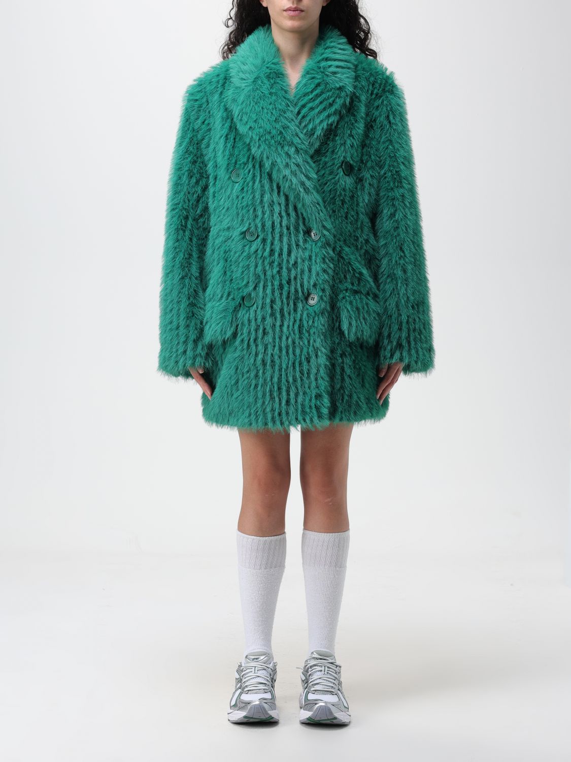 Stand Studio Fur Coats STAND STUDIO Woman colour Green