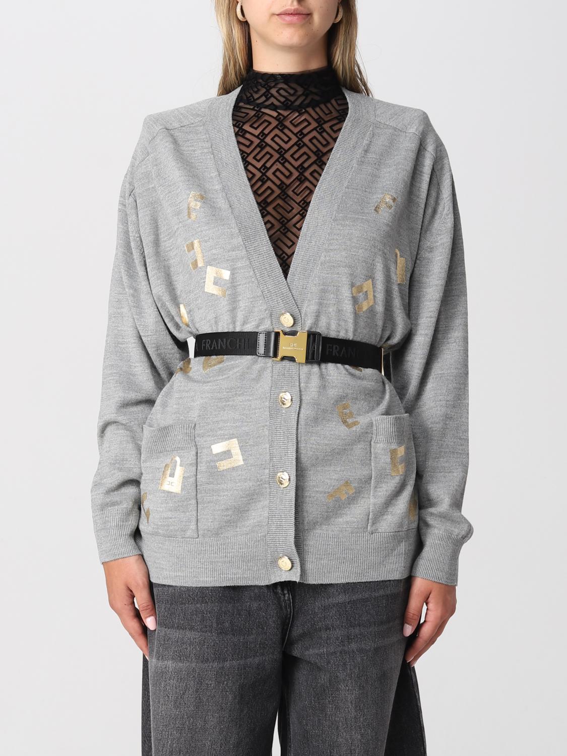 Elisabetta Franchi Cardigan ELISABETTA FRANCHI Woman colour Grey