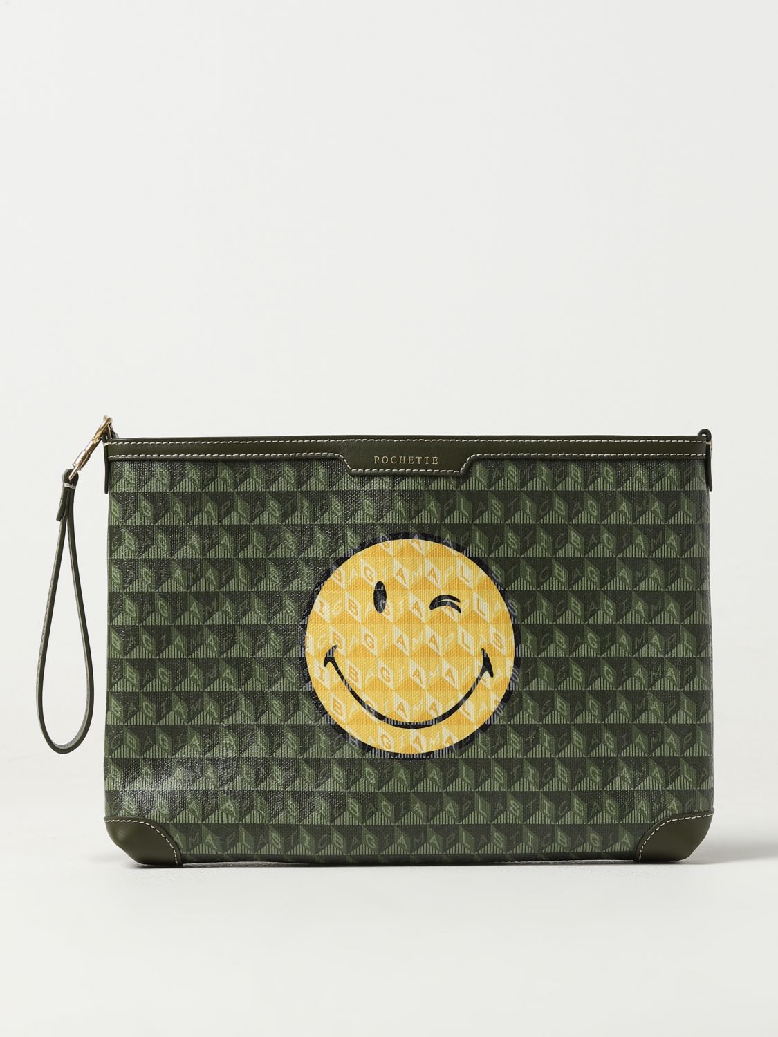 Anya Hindmarch Clutch ANYA HINDMARCH Woman colour Military